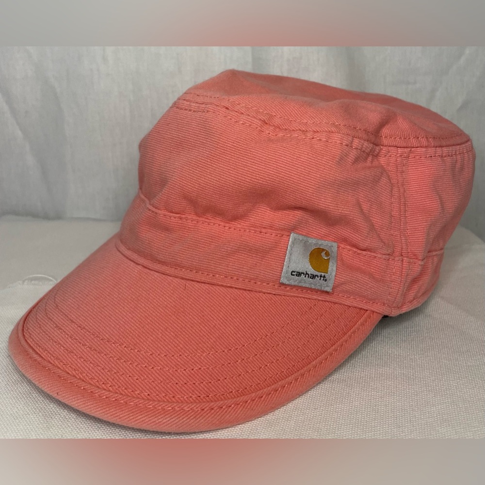 Carhartt Women’s Peach/Coral Military-style Hat Adjustable Like New Never Worn